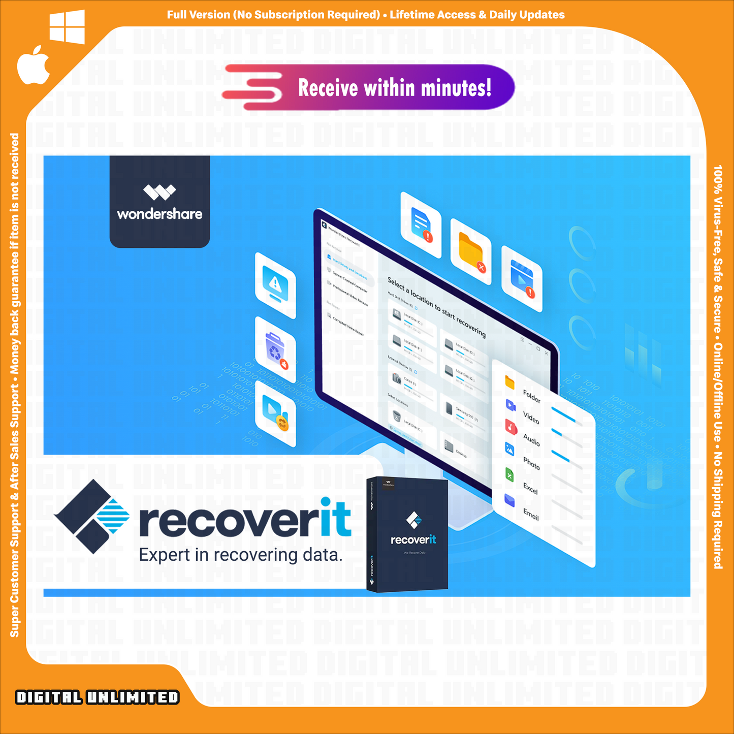 [Lifetime] Wondershare Recoverit Latest for Windows and macOS