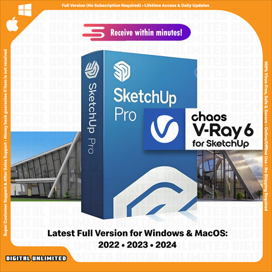 [Lifetime] SketchUp Pro Latest 2024 + VRay 6 for Windows and macOS